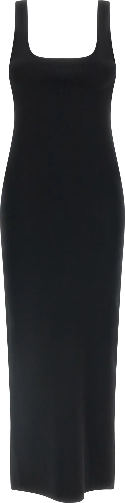 Black Viscose Midi Dress