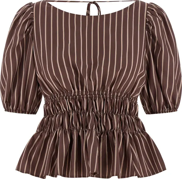 Brown Viscose Pattern Shirt