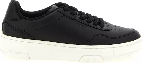 Black Polyester Low Top Sneakers