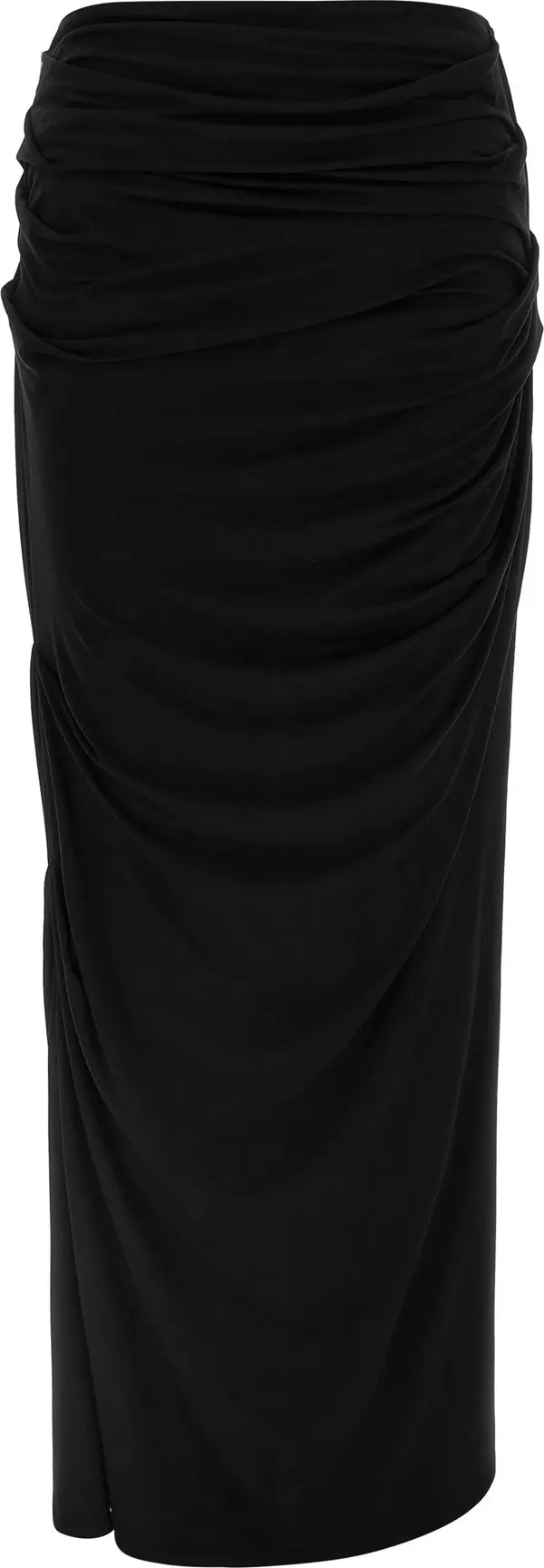 Black Viscose Mini Skirt