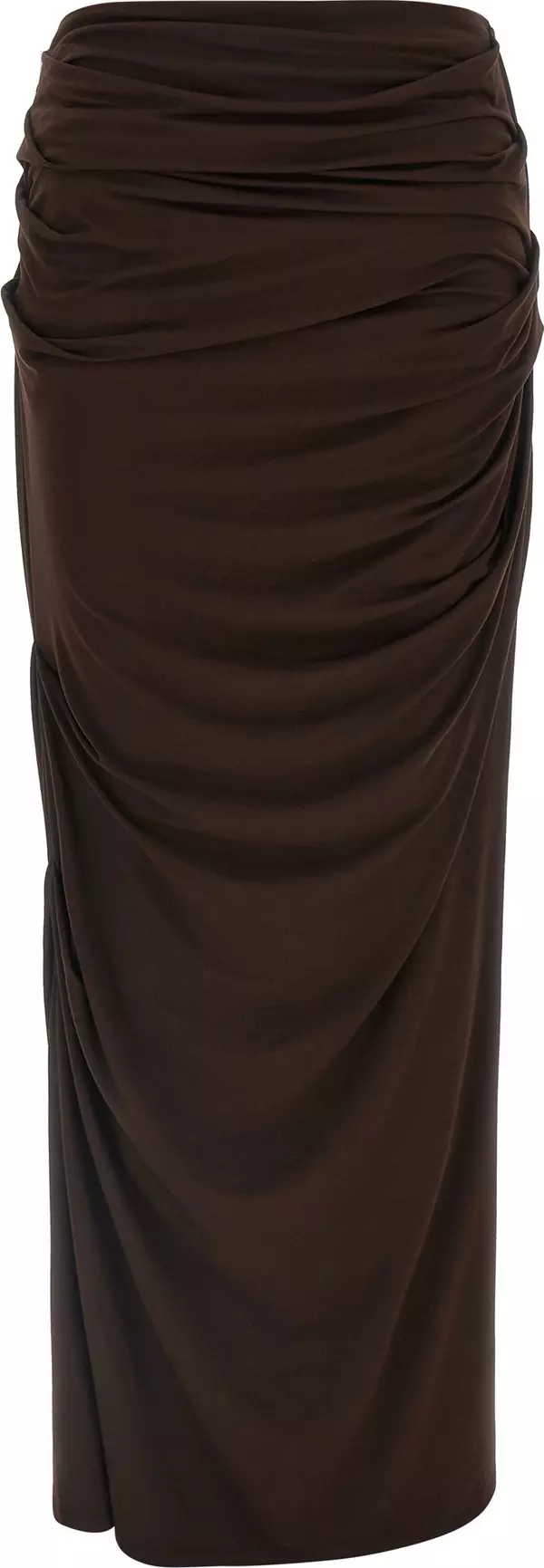 Brown Viscose Mini Skirt