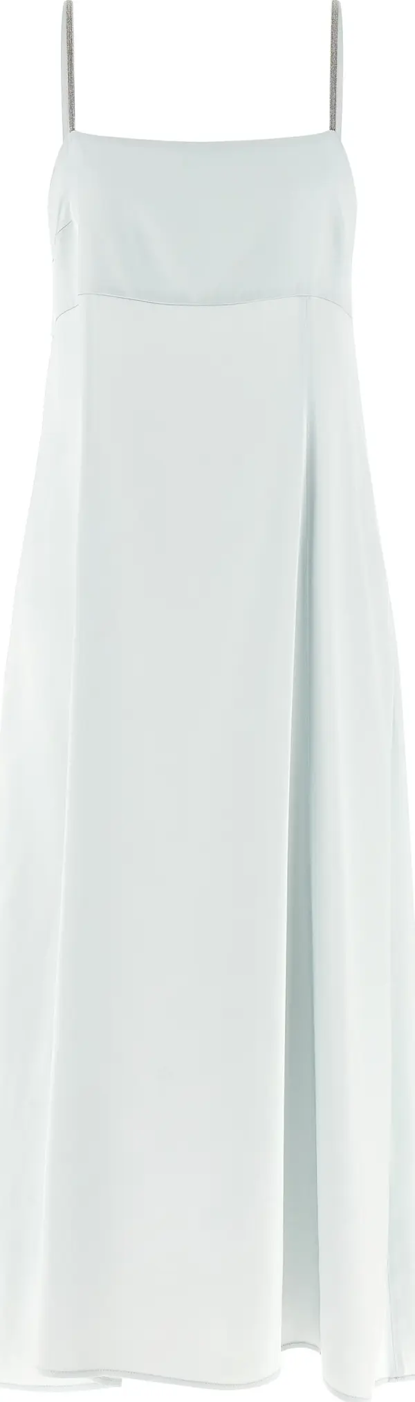 Blue Viscose Long Dress