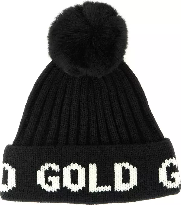 Black Marabou Beanie