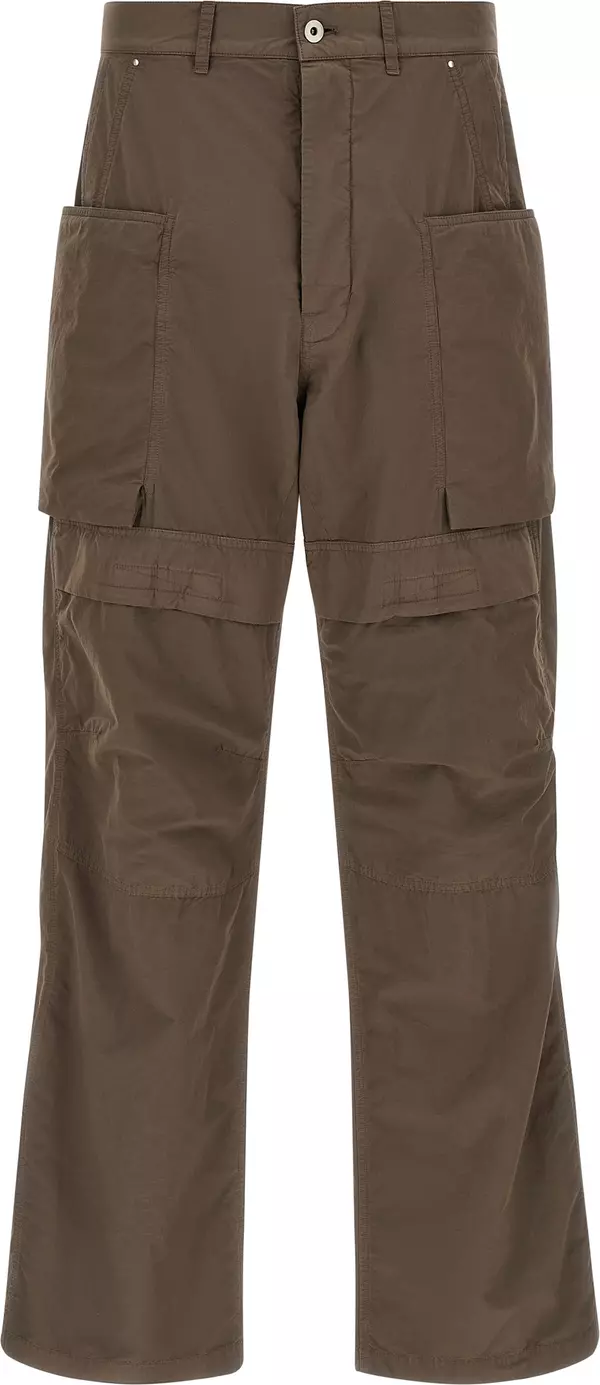 Brown Cotton Cargo Pants