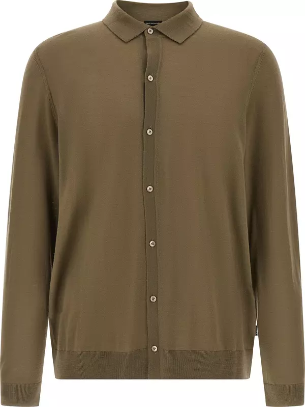 Bicolor Virgin Wool Polo Shirt