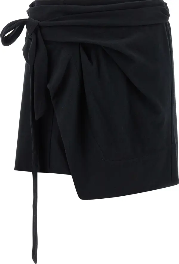 Black Cotton Long Skirt
