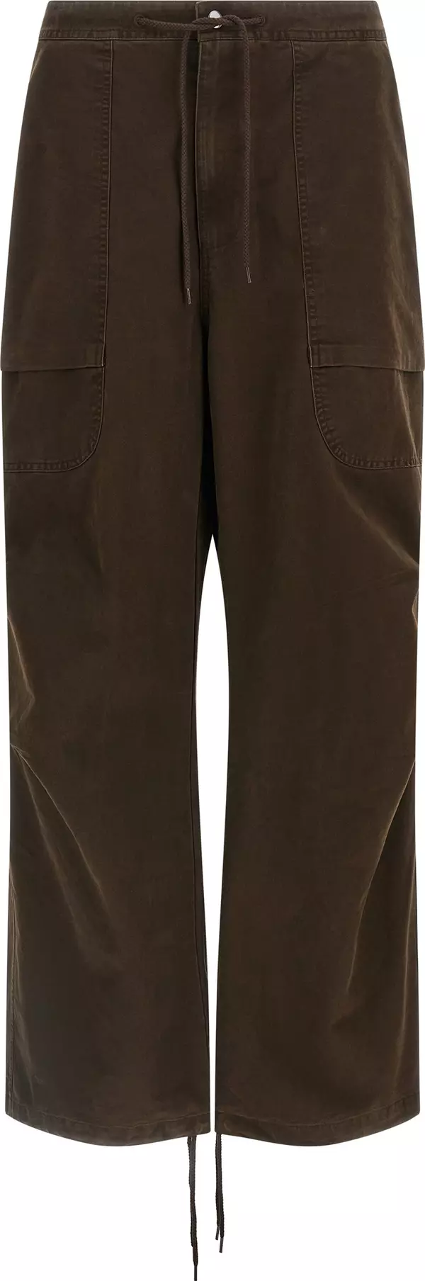 Brown Cotton Cargo Pants