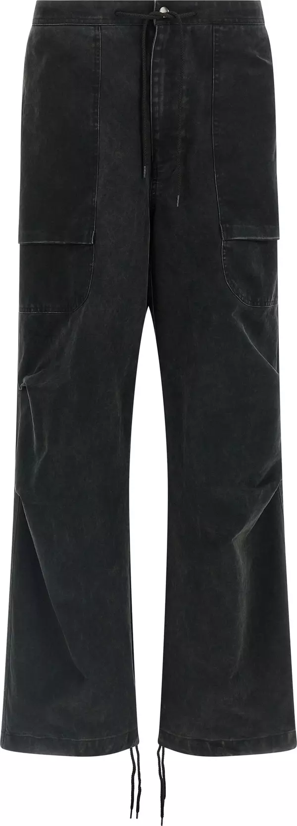 Black Cotton Cargo Pants