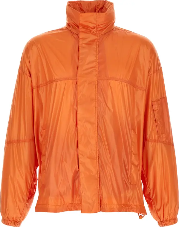 Orange Polyamide Shell Jacket