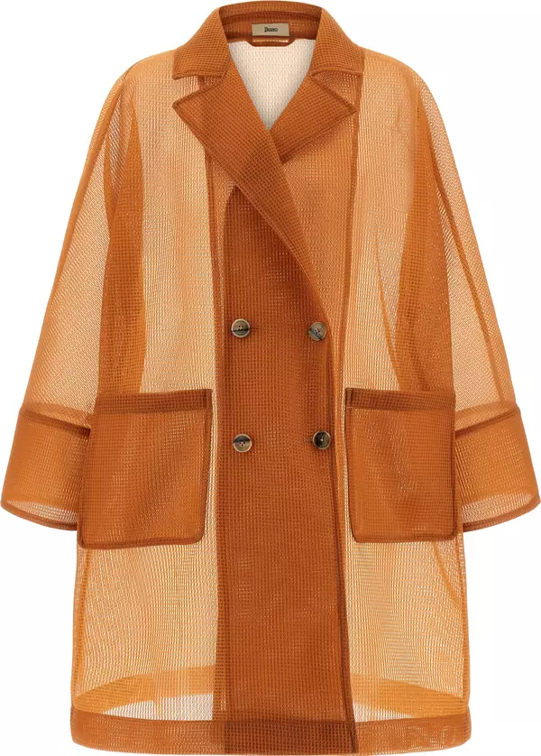 Orange Polyester Coat