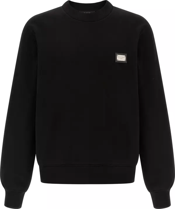 Black Cotton Sweatshirt