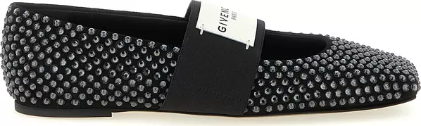 Black Calfskin Ballet Flats