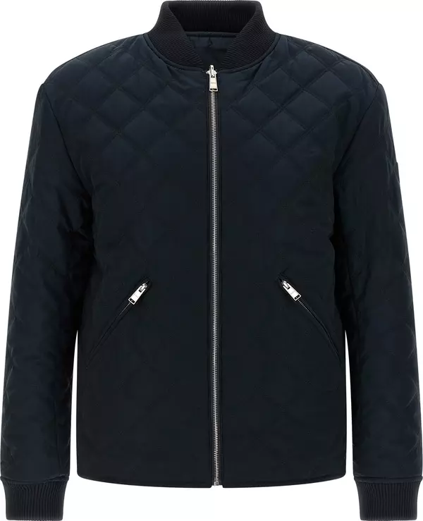 Blue Polyester Bomber