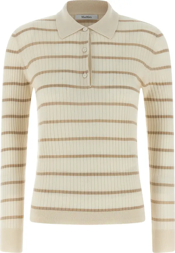 Beige Cashmere Polo Shirt