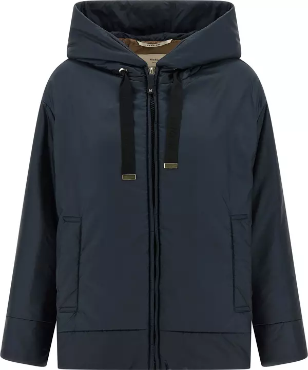 Blue Polyester Shell Jacket