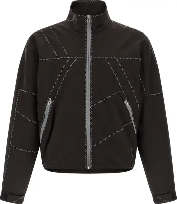 Brown Virgin Wool Full-Length Jacket