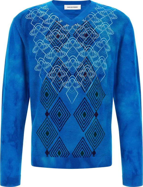 Blue Wool Cardigan