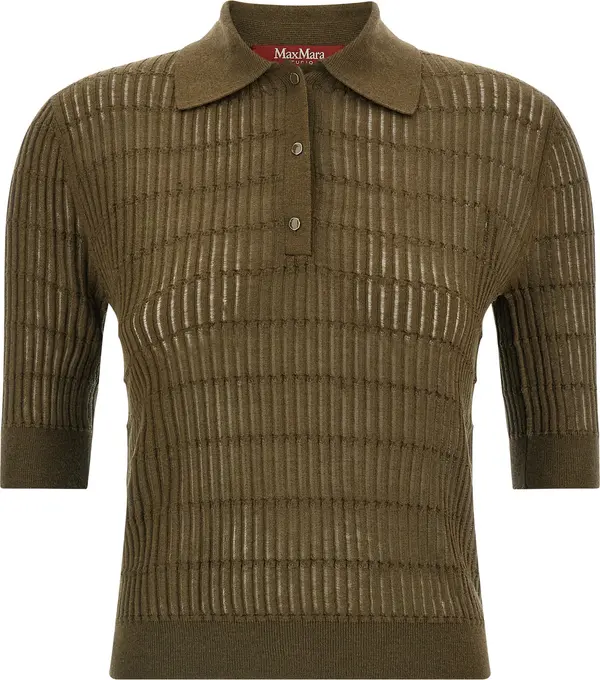 Bicolor Silk Polo Shirt