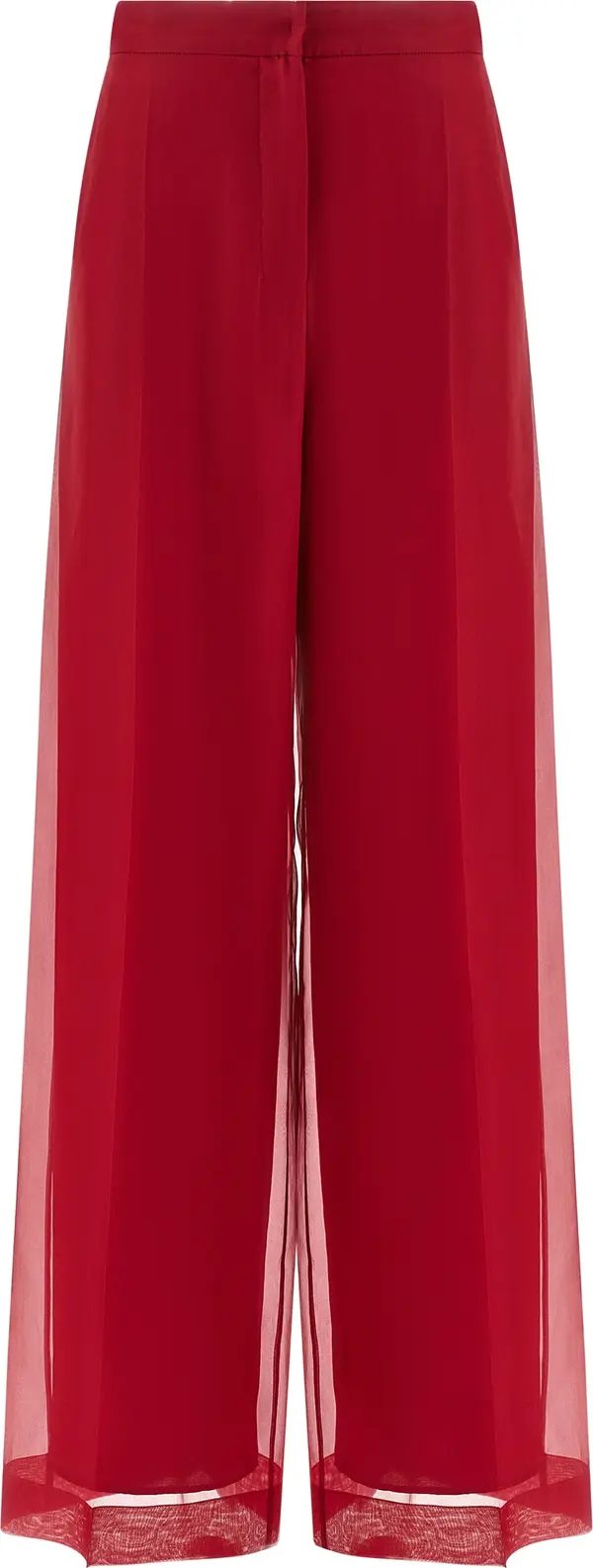 Multicolor Silk Casual Pants