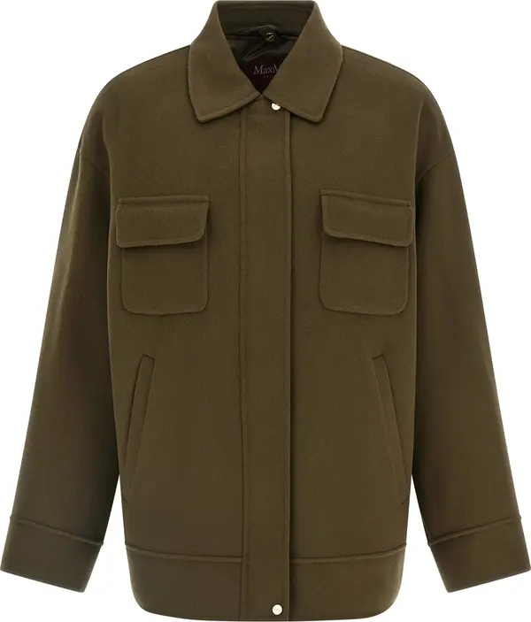 Bicolor Virgin Wool Coat
