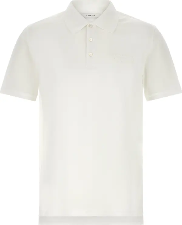 White Cotton Polo Shirt