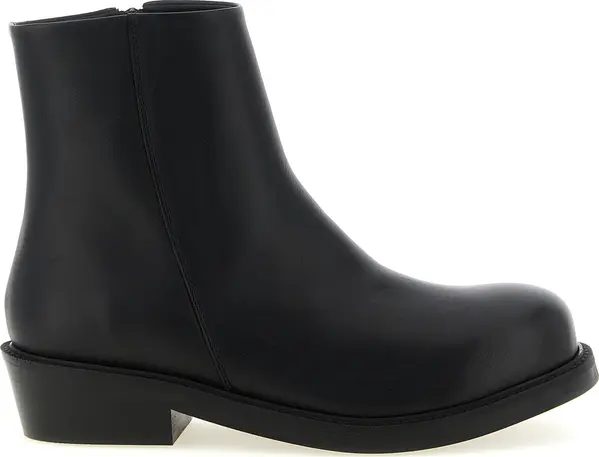 Black Calfskin Ankle Boots