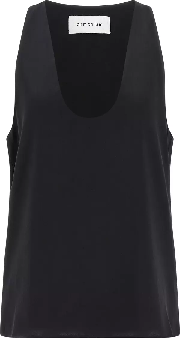 Black Silk Tank Tops