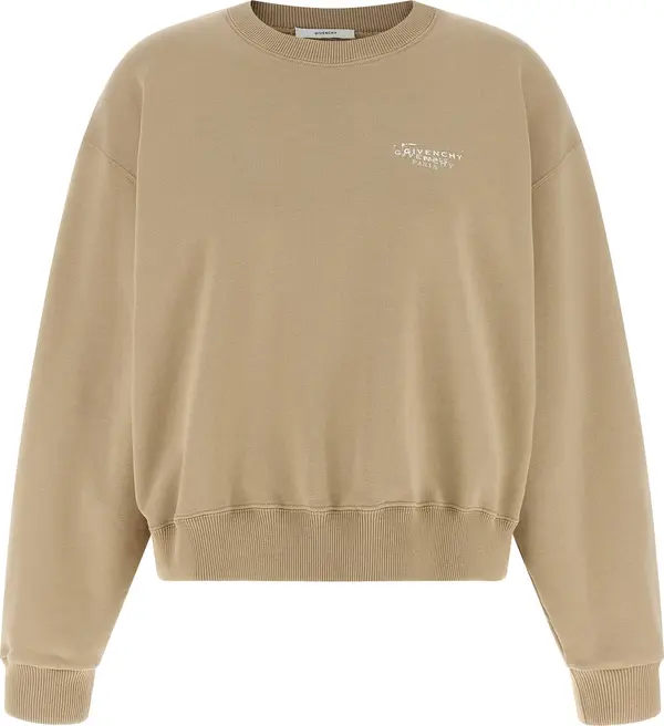 Beige Cotton Sweatshirt