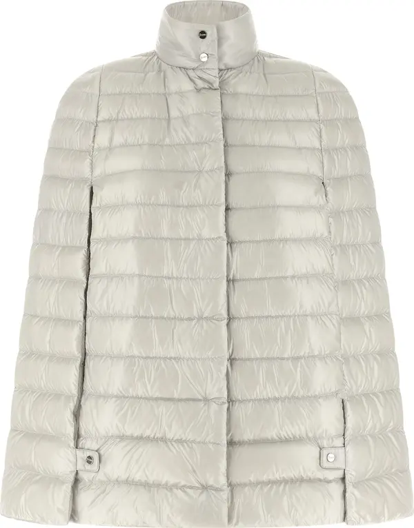 Gray Polyamide Full-Length Jacket