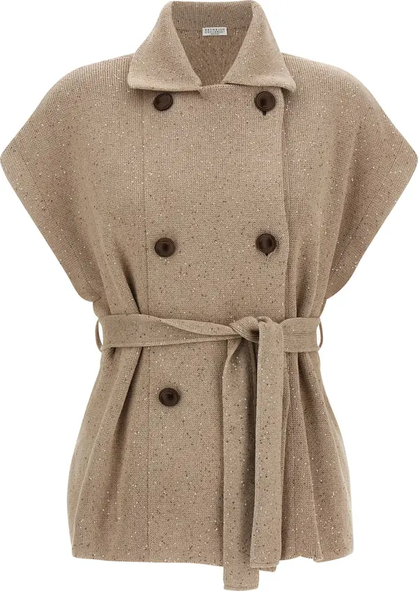 Beige Cotton Cardigan