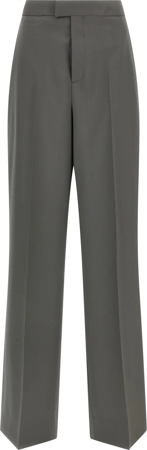 Gray Virgin Wool Dress Pants