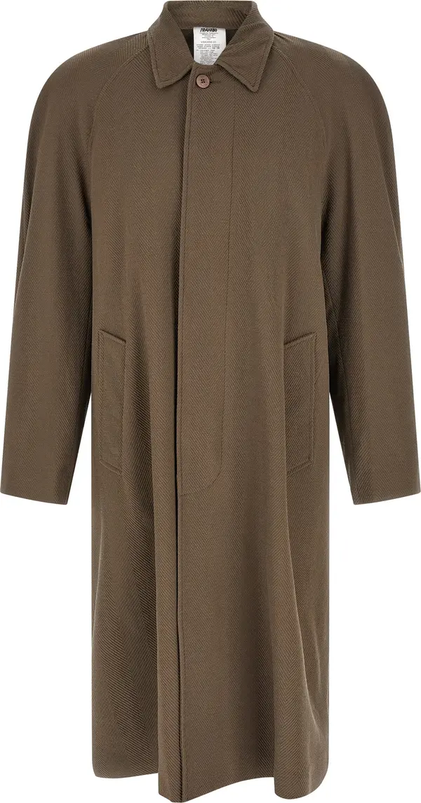 Beige Virgin Wool Coat