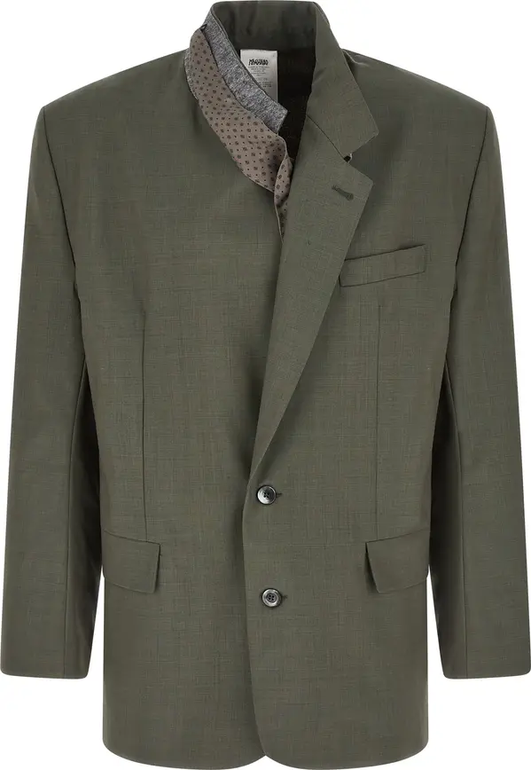 Bicolor Virgin Wool Blazer