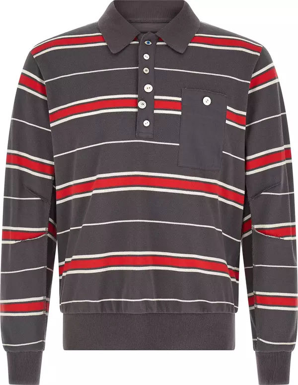 Gray Cotton Polo Shirt