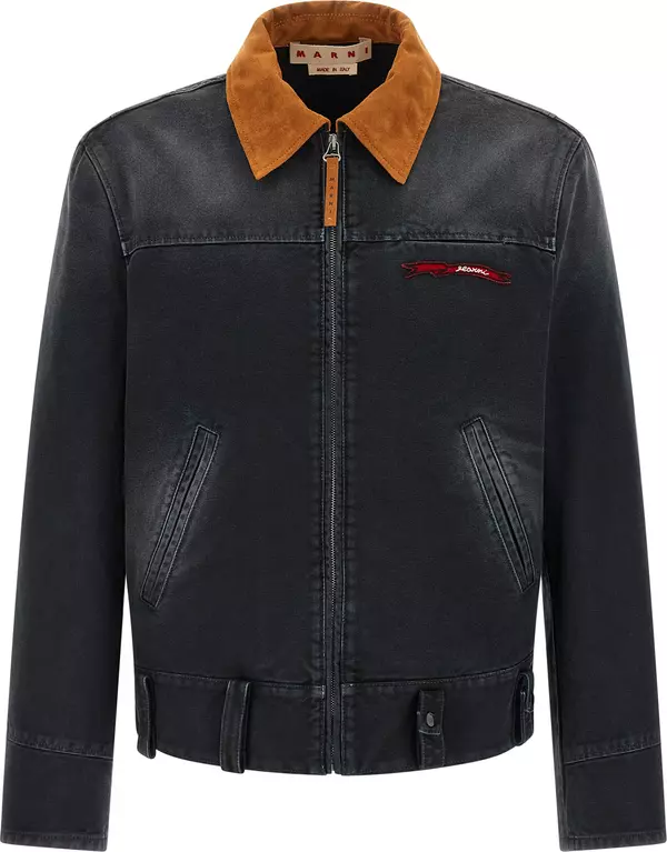 Gray Cotton Denim Jacket