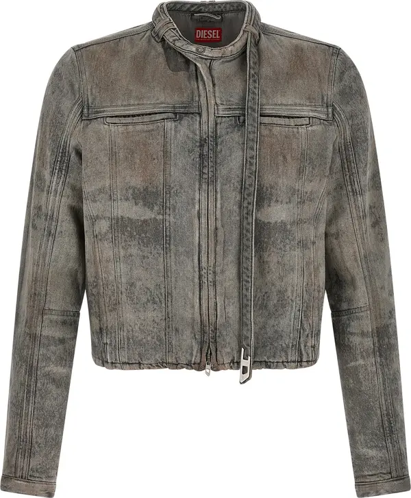 Gray Cotton Denim Jacket