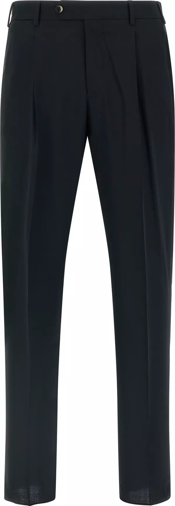 Black Virgin Wool Pants