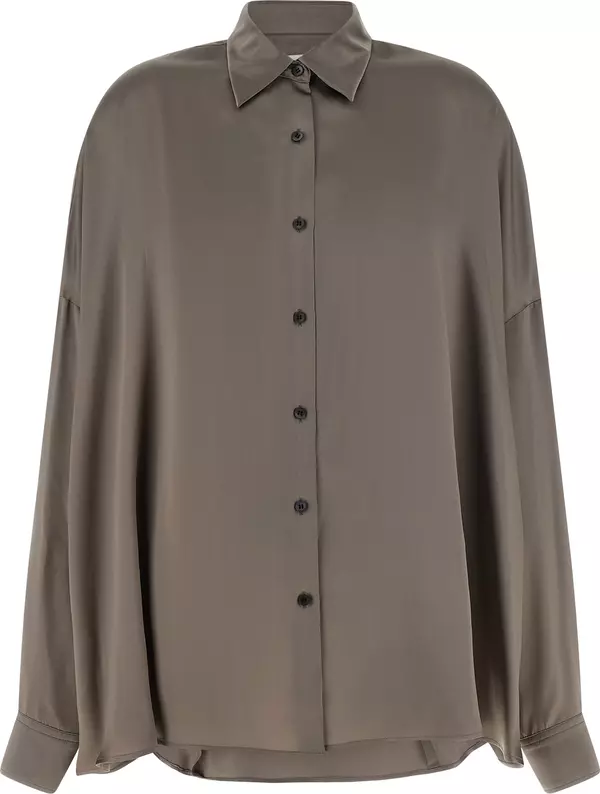 Gray Silk Blouse