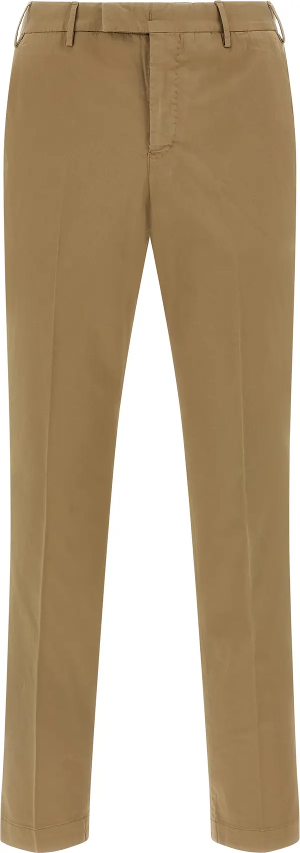 Brown Cotton Dress Pants