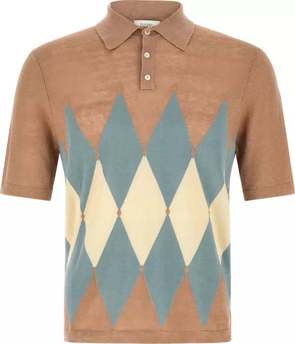 Beige Linen Polo Shirt