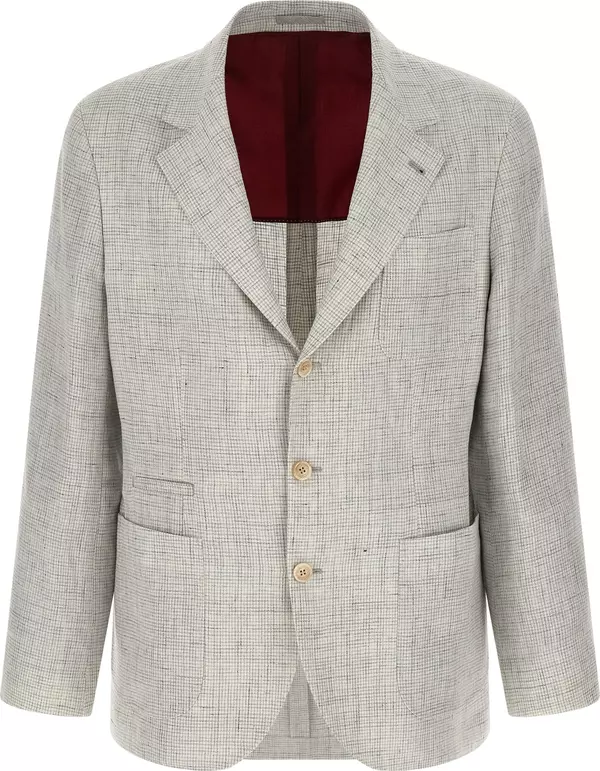 Beige Linen Blazer