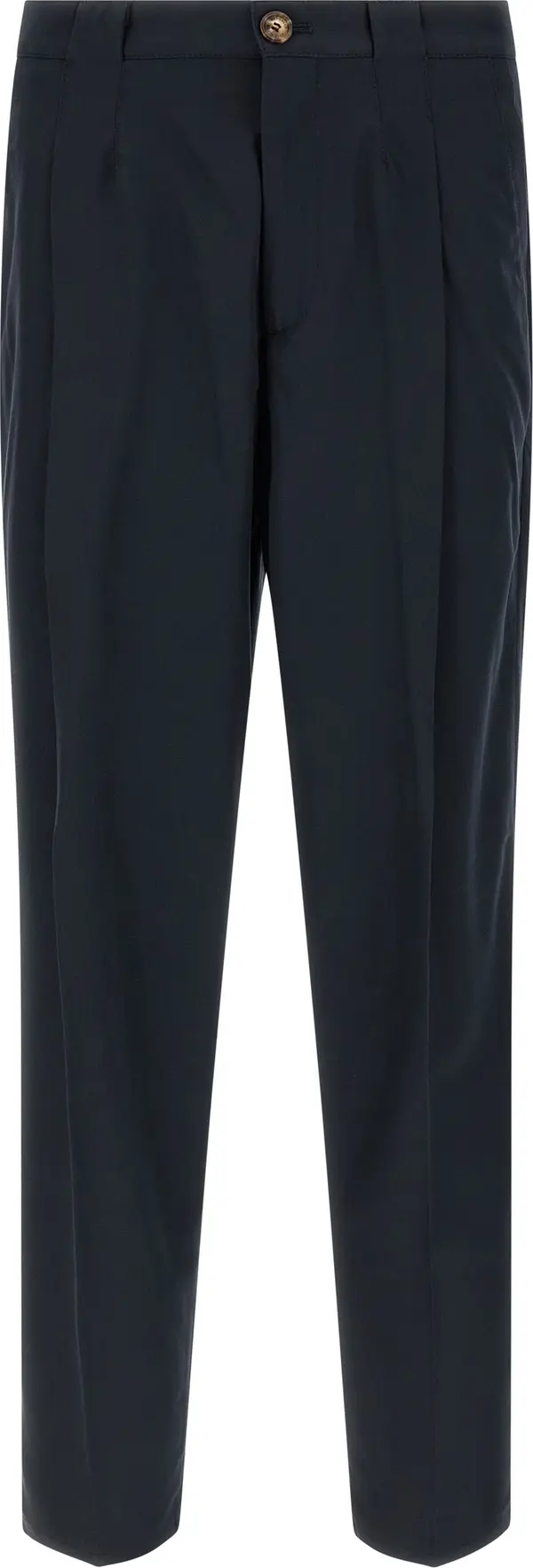 Blue Cotton Chino Pants