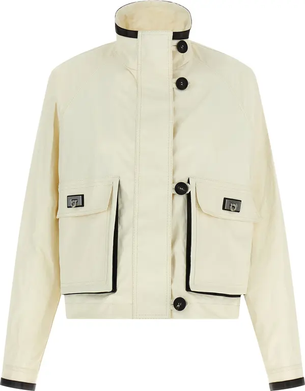 White Linen Full-Length Jacket