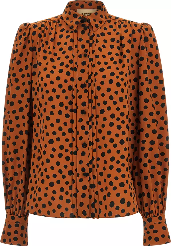 Orange Silk Blouse