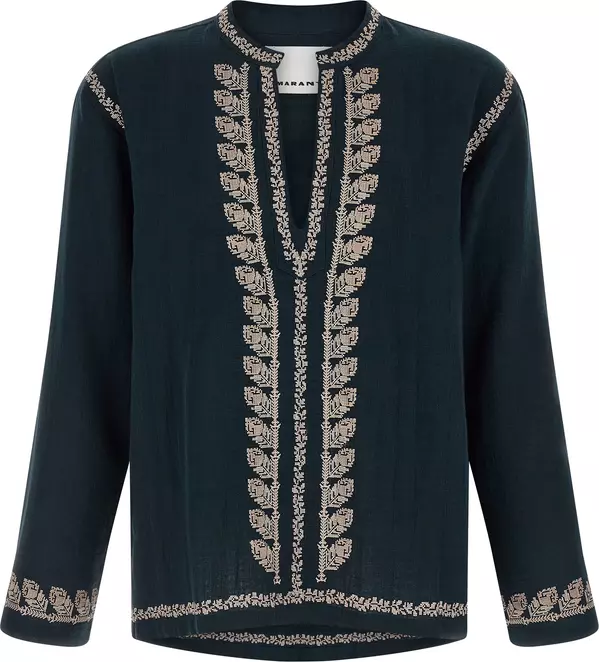 Blue Cotton Blouse