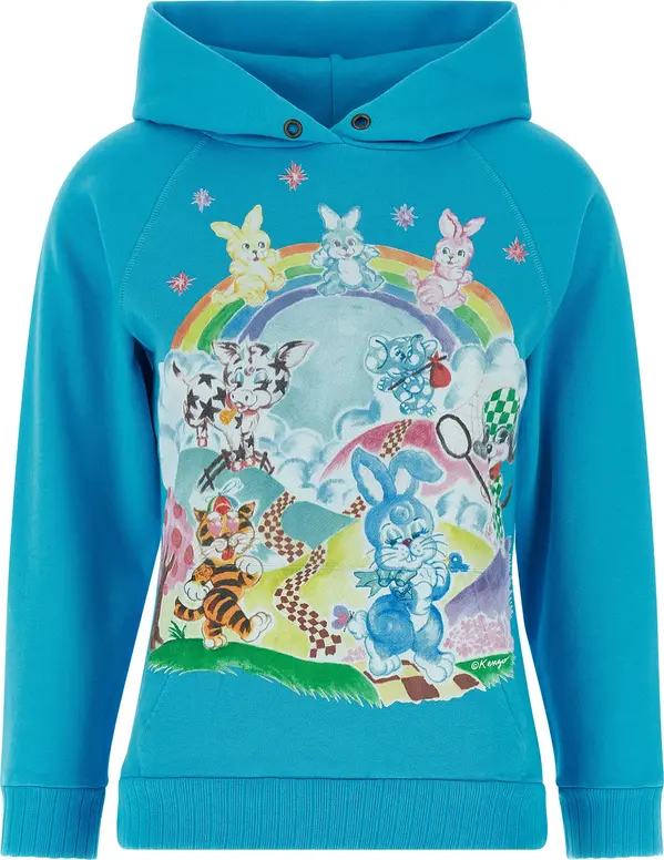 Blue Cotton Hoodie