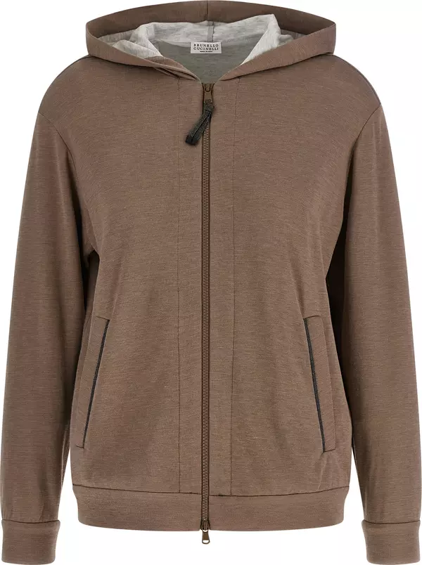 Brown Cotton Hoodie