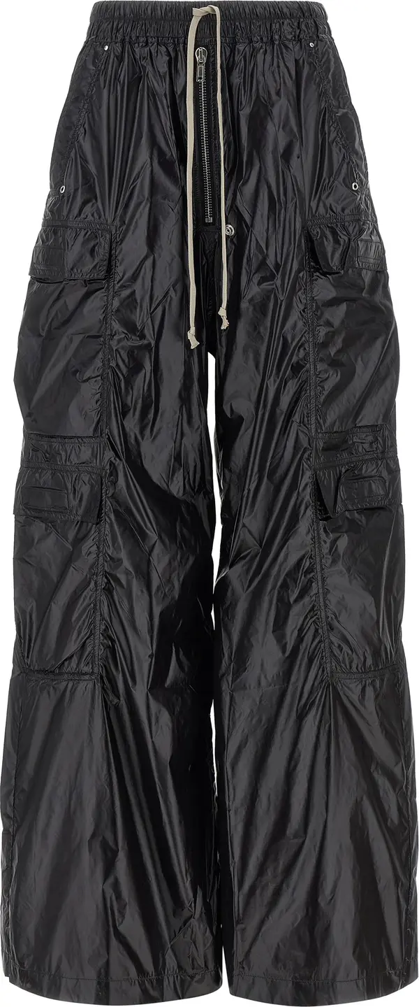 Black Nylon Cargo Pants