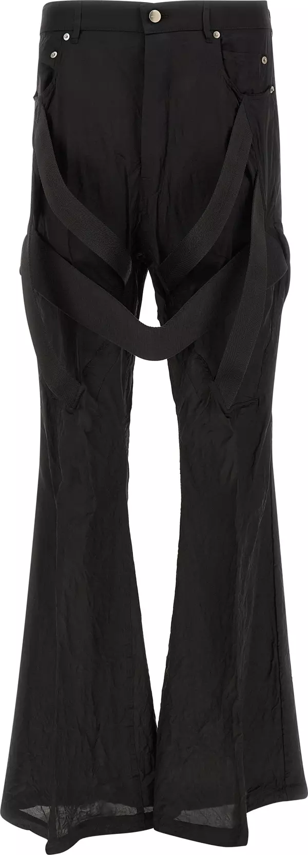 Black Copper Flared Pants