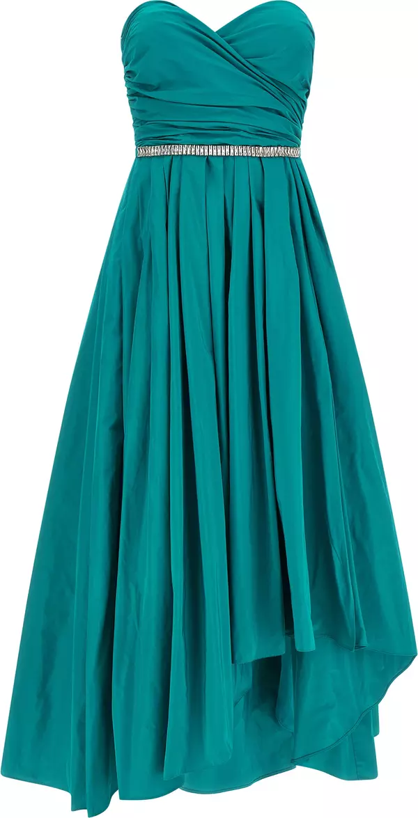 Bicolor Polyester Long Dress